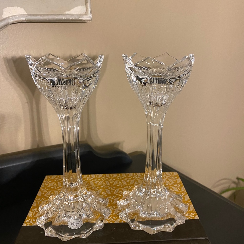 GORHAM Crystal Candlesticks